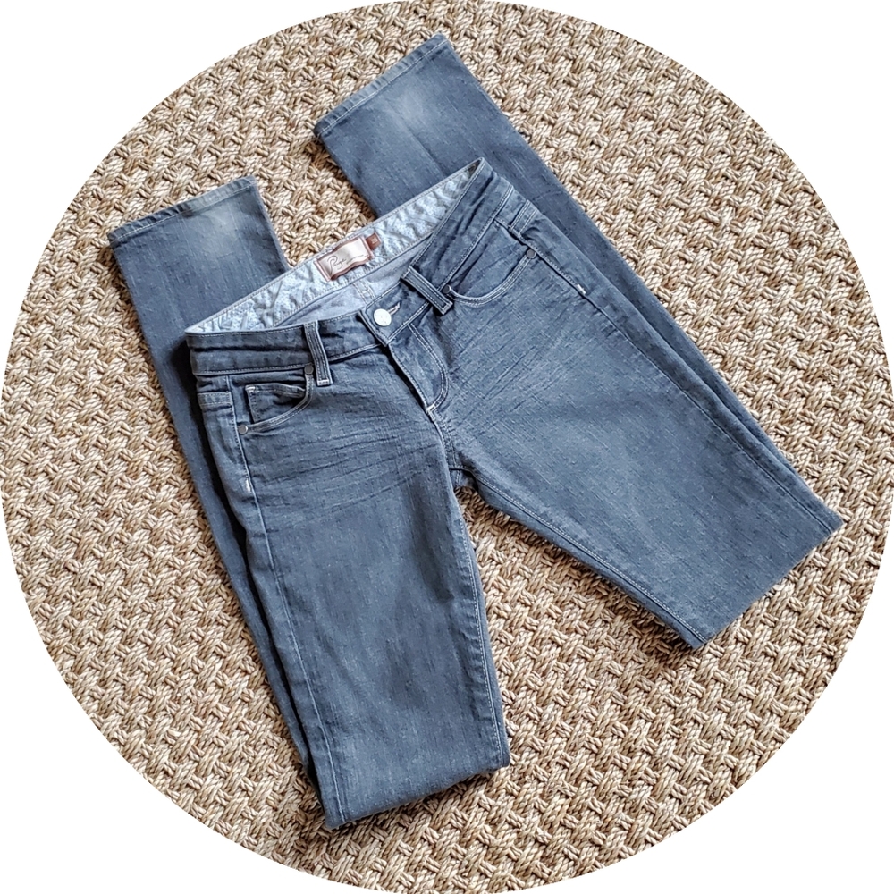 Paige Blue Heights Gray Skinny Jeans